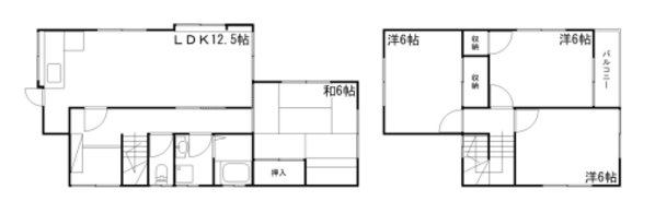 御立西1丁目戸建の物件間取画像